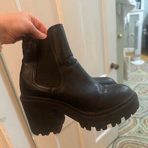 Urban Outfitters Black Platform Heeled Boots